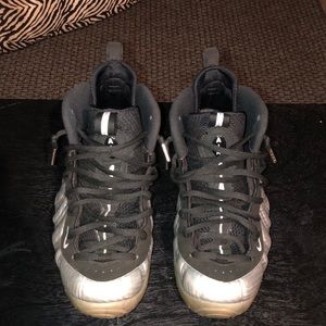 Silver Nike Foamposites Size 11
